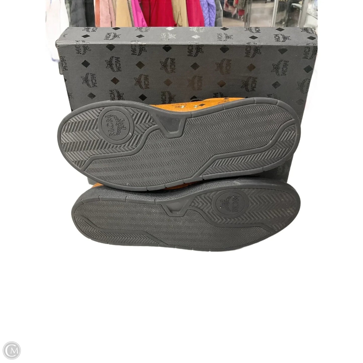 Shoes Luxury Designer By Mcm In Brown, Size: 8.5