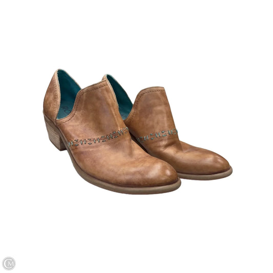 Boots Ankle Heels By Bed Stu In Tan, Size: 11