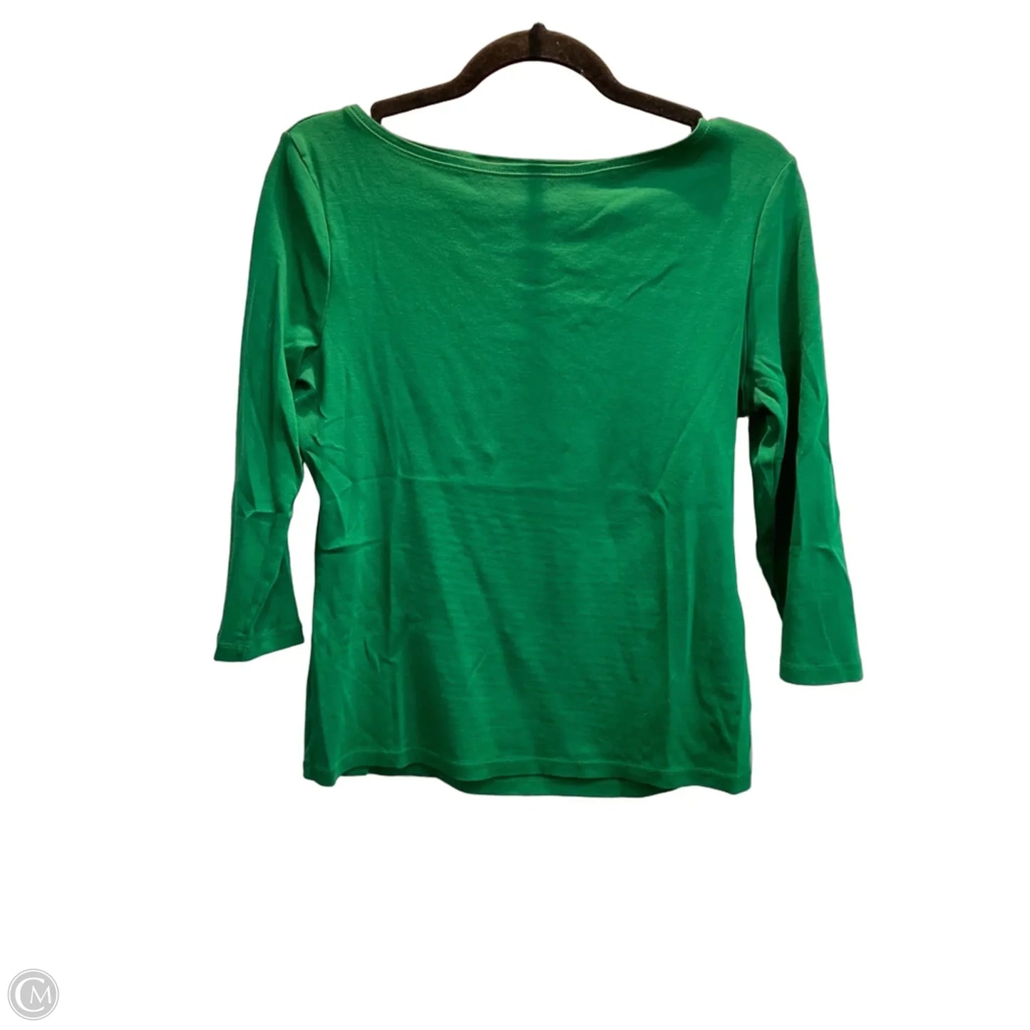 Top 3/4 Sleeve Basic By Talbots In Green, Size: Mp
