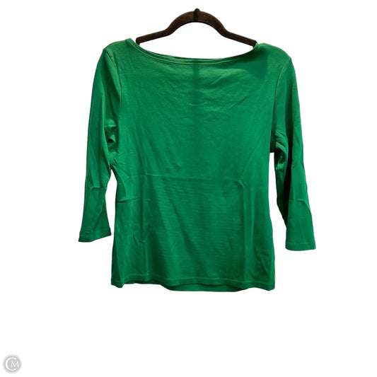 Top 3/4 Sleeve Basic By Talbots In Green, Size: Mp