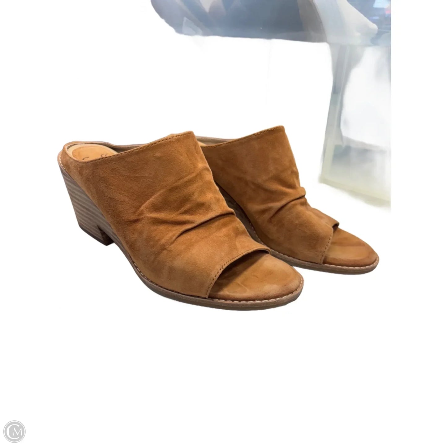 Sandals Heels Block By Sofft In Brown, Size: 8