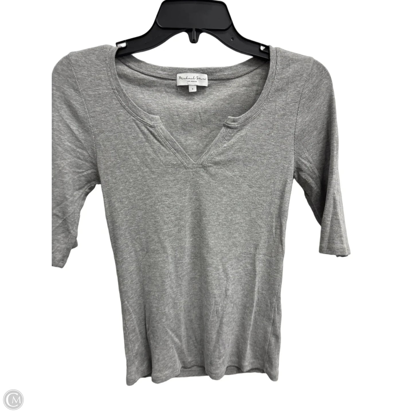 Top 3/4 Sleeve Basic By Michael Stars In Grey, Size: S