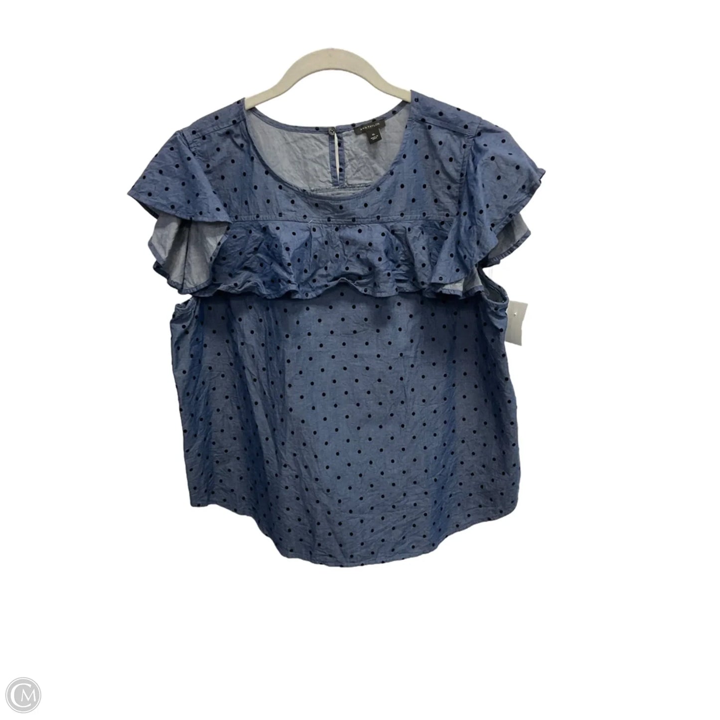 Blouse Sleeveless By Ann Taylor In Polkadot Pattern, Size: Xl