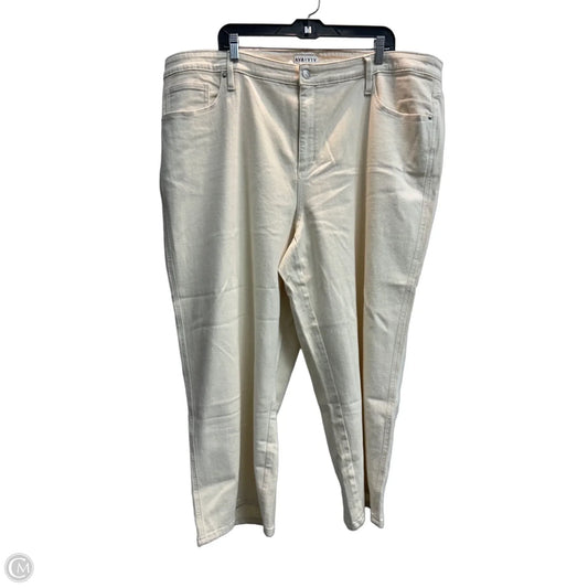 Jeans Wide Leg By Ava & Viv In Cream Denim, Size: 26
