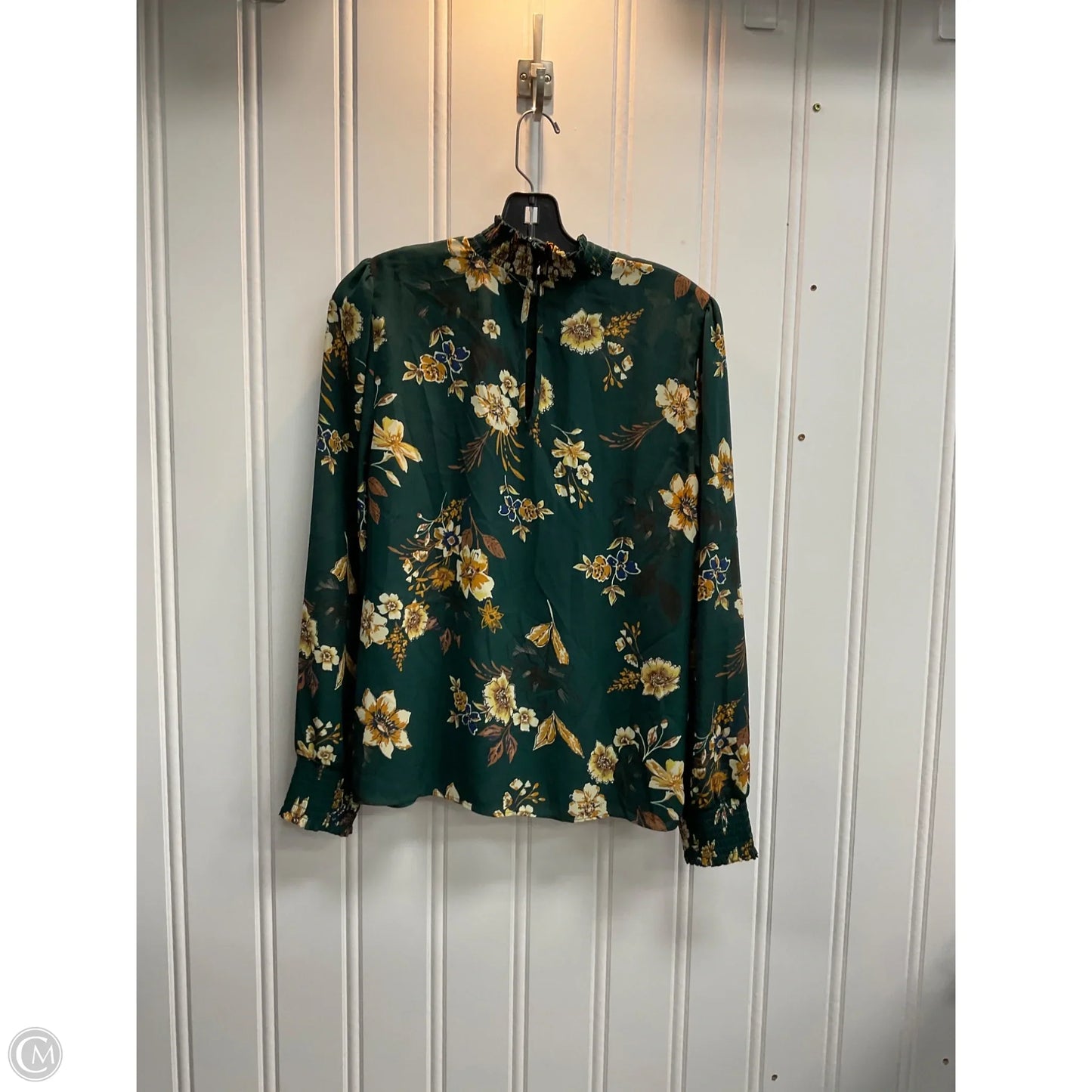 Blouse Long Sleeve By Nine Britton In Green, Size: S