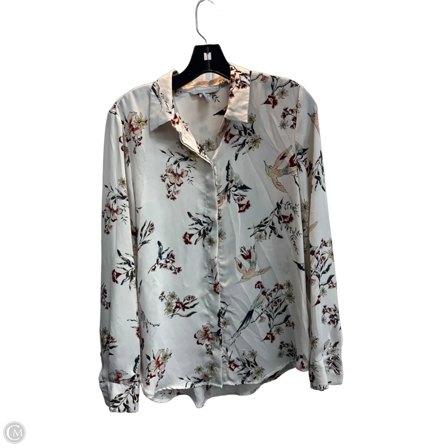 Blouse Long Sleeve By H&m In Floral Print, Size: S