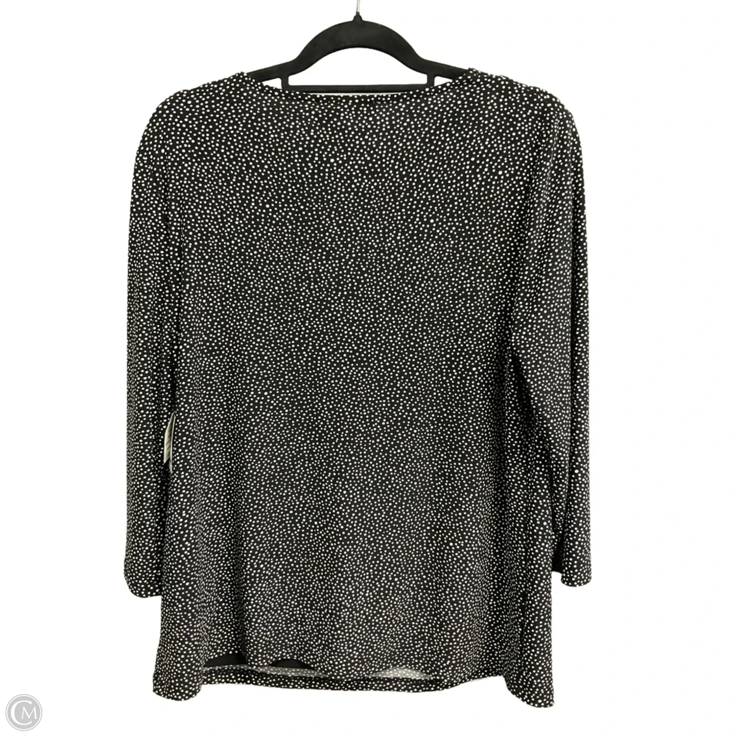 Blouse 3/4 Sleeve By Kasper In Polkadot Pattern, Size: L