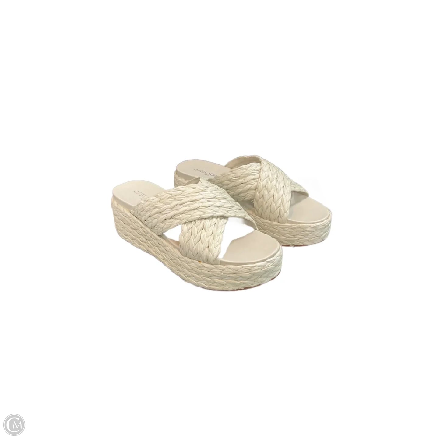Sandals Heels Platform By J Slides In White, Size: 8