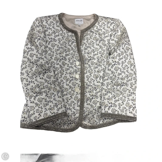 Blazer Luxury Designer By Armani In Floral Print, Size: L
