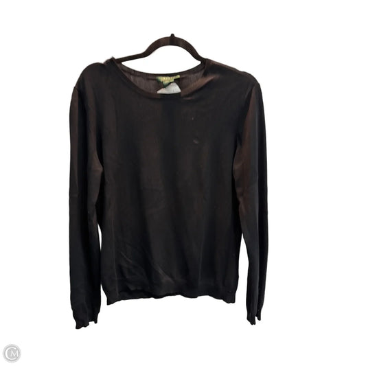 Top Long Sleeve By Lauren By Ralph Lauren In Black, Size: L