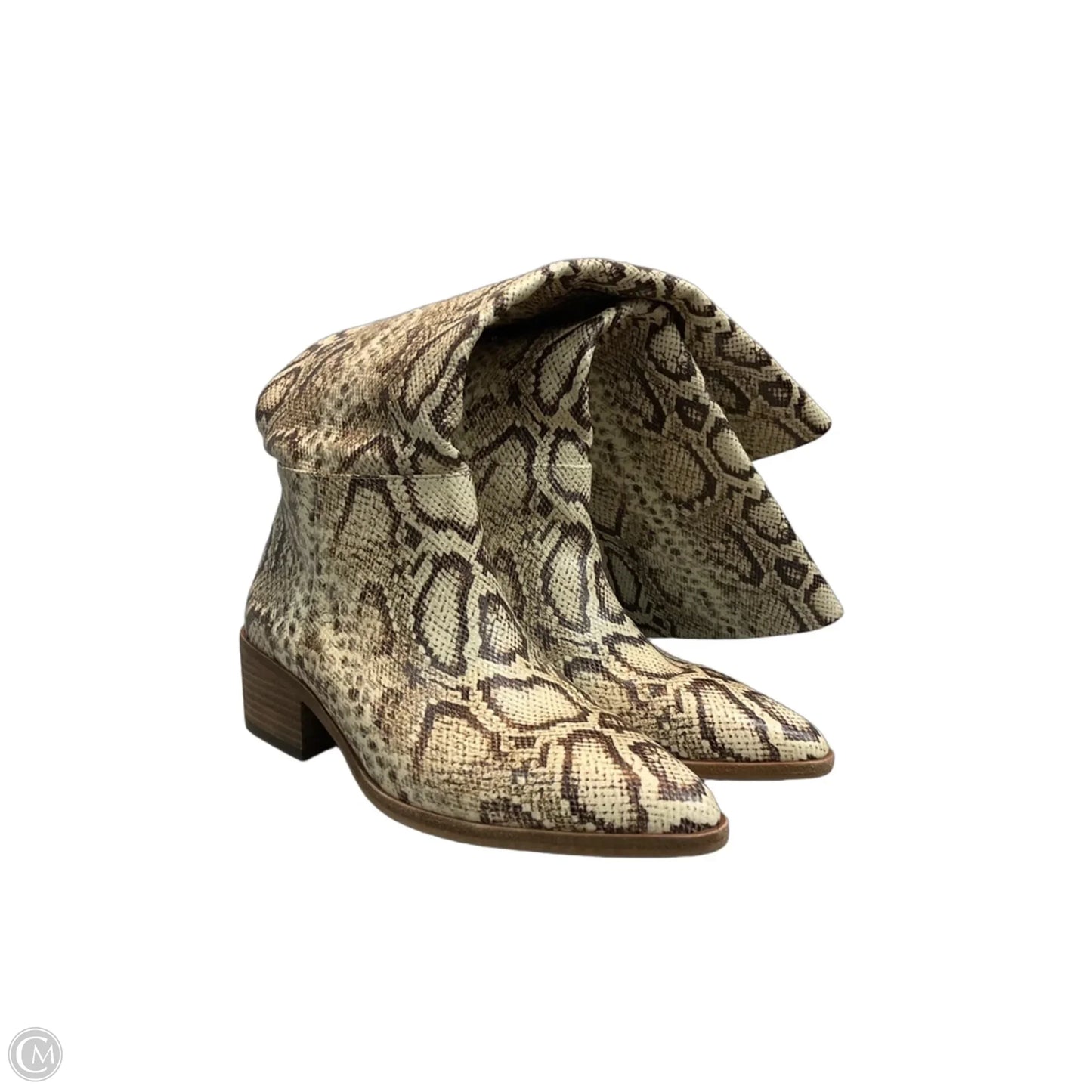 Boots Knee Heels By Vince Camuto In Snakeskin Print, Size: 9