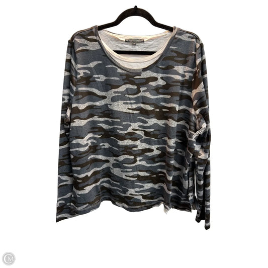 Top Long Sleeve By Elliott Lauren In Camouflage Print, Size: Xl