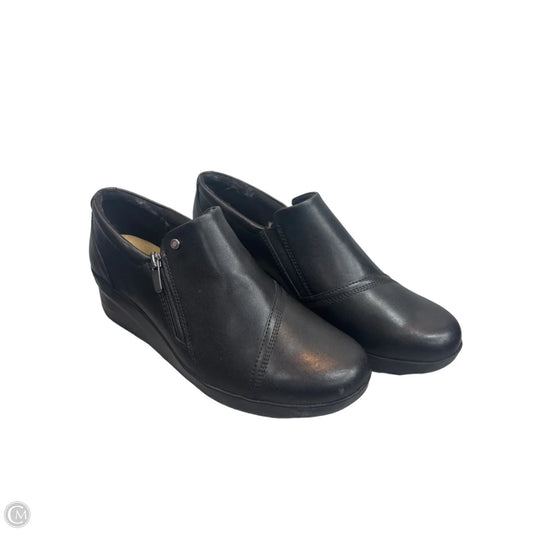 Boots Ankle Heels By Clarks In Black, Size: 11