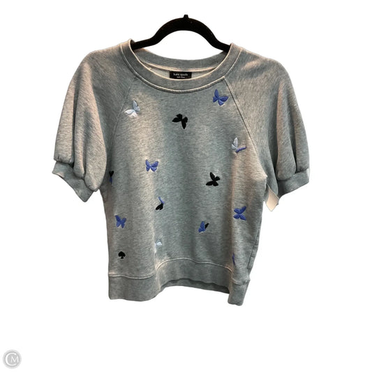 Top Short Sleeve Designer By Kate Spade In Grey, Size: S