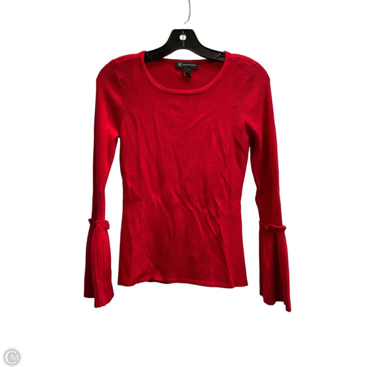 Top Long Sleeve By Inc In Red, Size: S