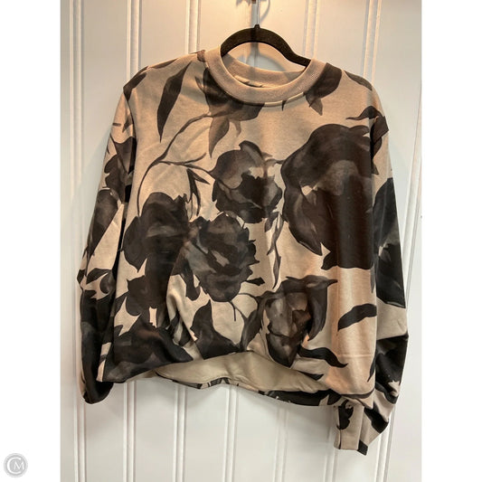 Sweatshirt Crewneck By Simply Vera In Tan, Size: S