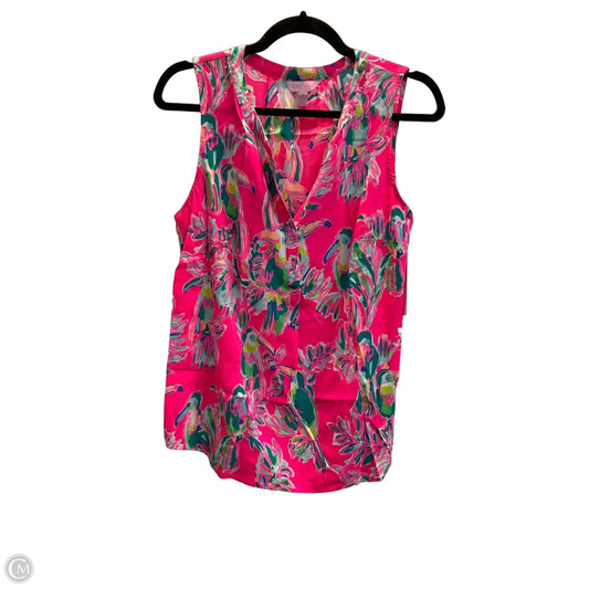 Top Sleeveless Designer By Lilly Pulitzer In Pink, Size: M