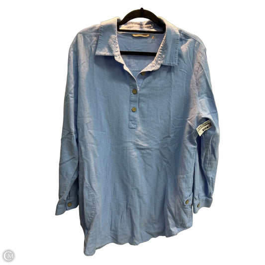 Top Long Sleeve By Soft Surroundings In Blue, Size: Xl