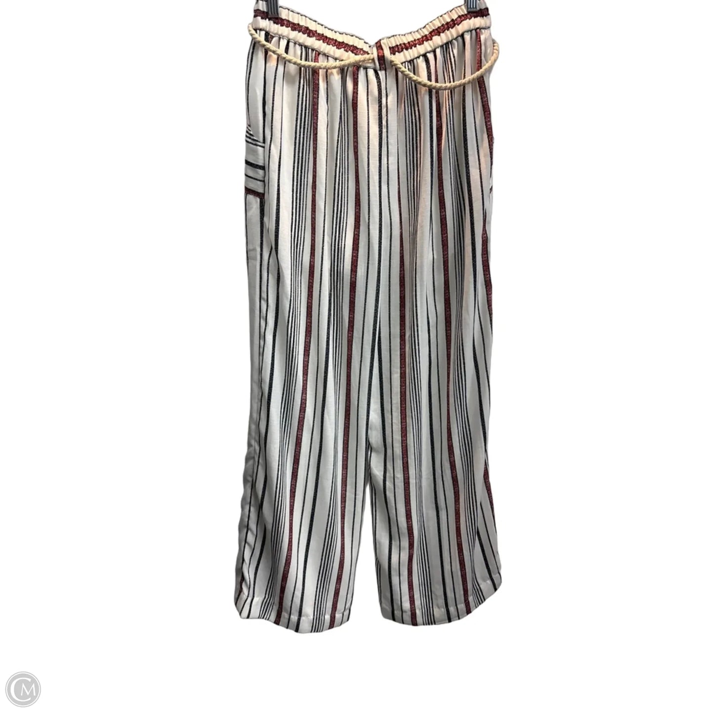 Pants Wide Leg By Fashion On Earth In Striped Pattern, Size: 12