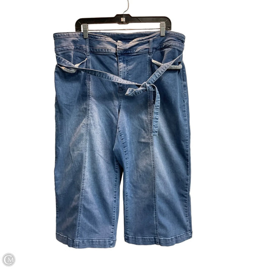 Capris By West Bound In Blue Denim, Size: 20