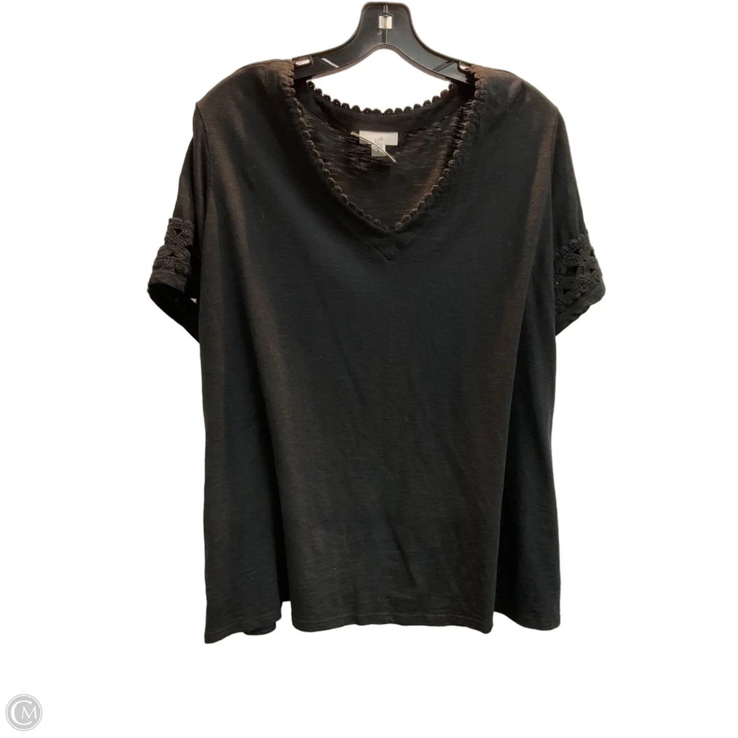 Top Short Sleeve By J. Jill In Black, Size: Xl