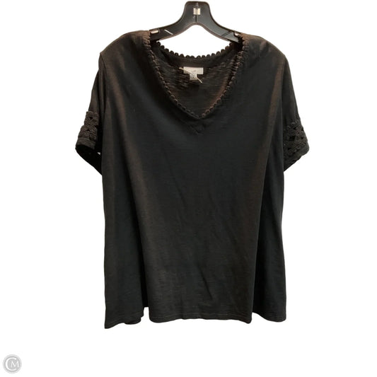 Top Short Sleeve By J. Jill In Black, Size: Xl