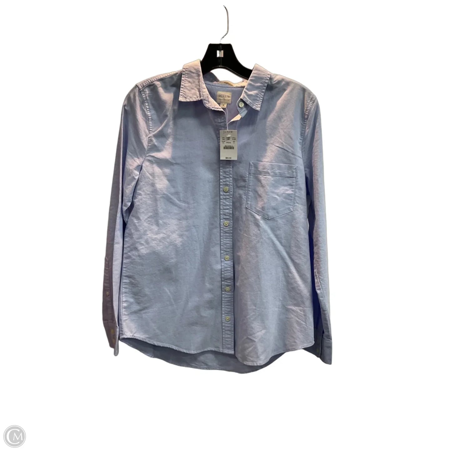 Blouse Long Sleeve By J. Crew In Blue, Size: S