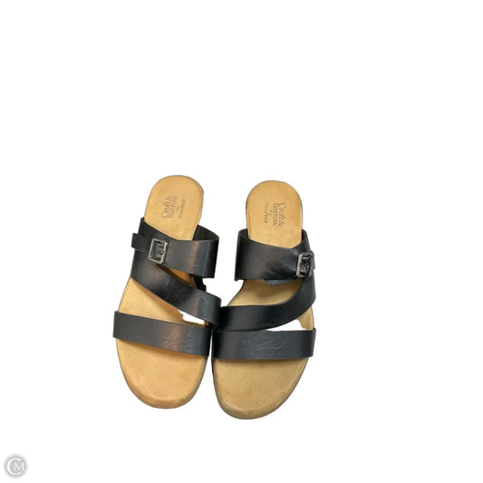 Sandals Flats By Croft And Barrow In Black, Size: 7