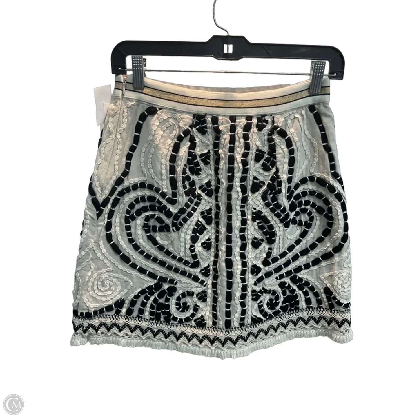 Skirt Mini & Short By Maeve In Black & Cream, Size: 2
