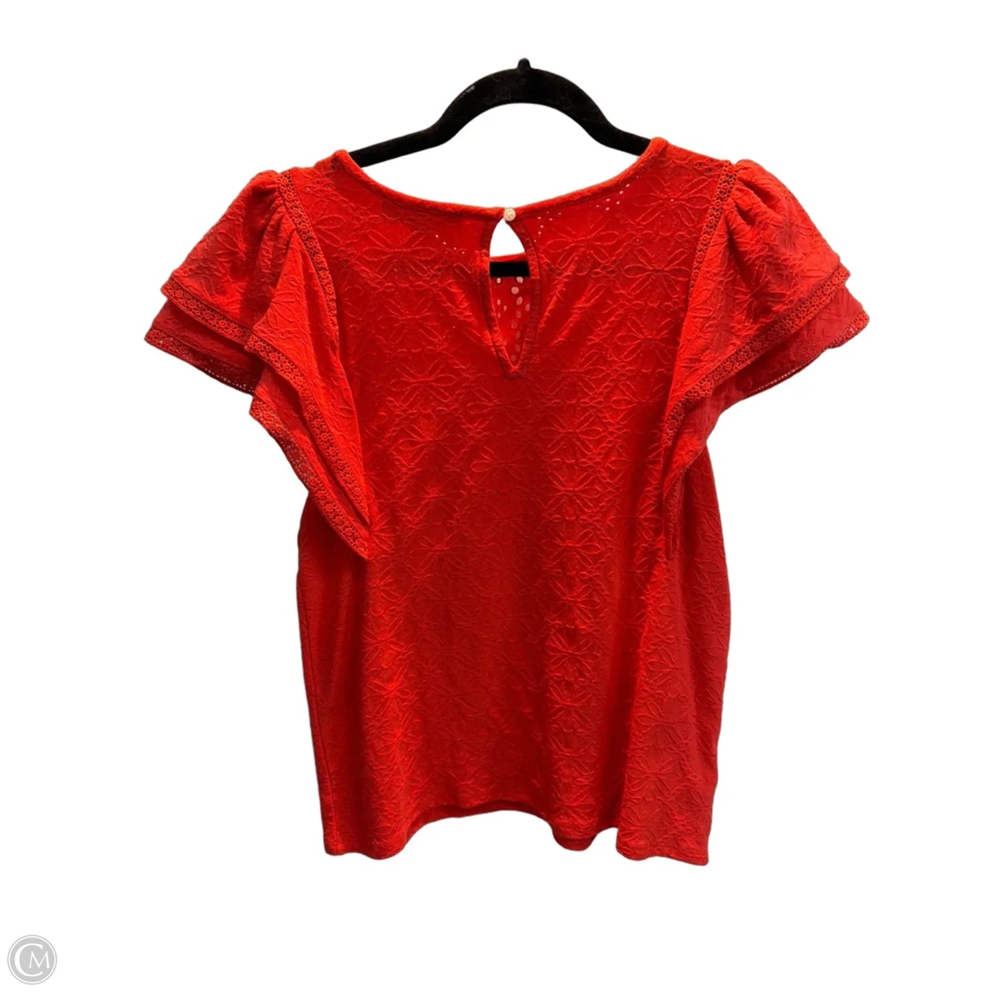 Top Short Sleeve By Loft In Red, Size: S