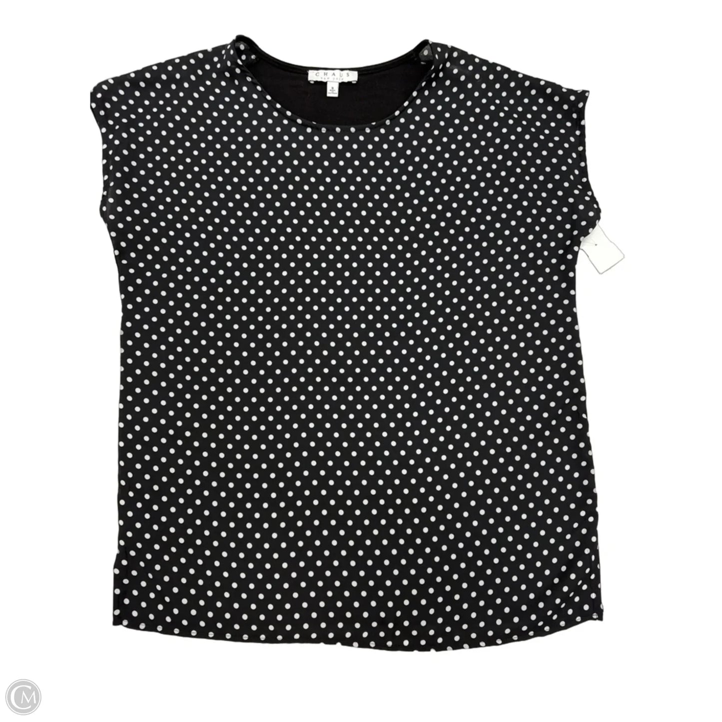 Top Sleeveless By Chaus In Polkadot Pattern, Size: S