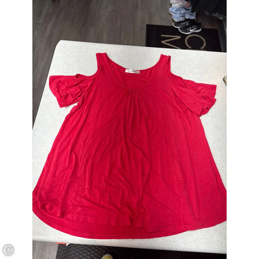 Top Short Sleeve By Emerald In Pink, Size: L