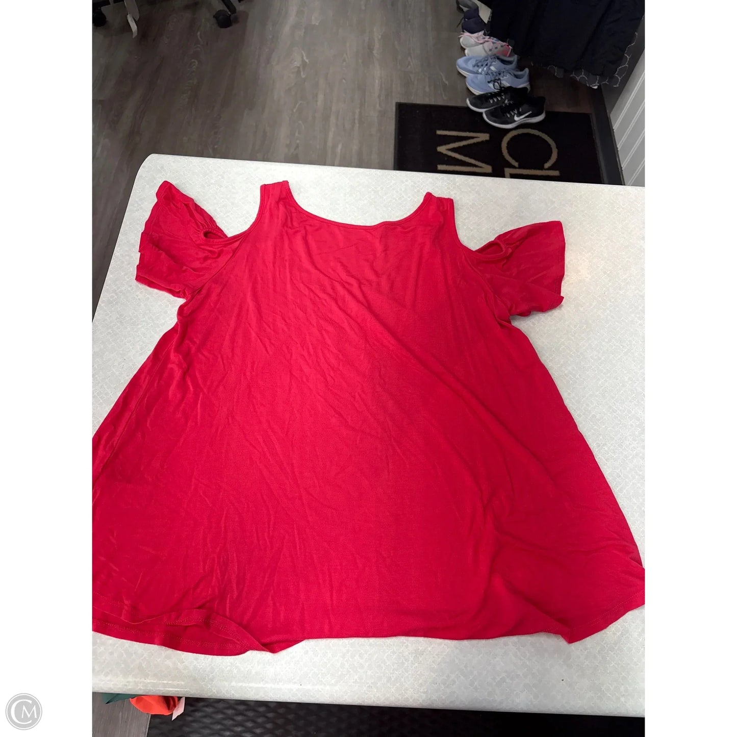 Top Short Sleeve By Emerald In Pink, Size: L