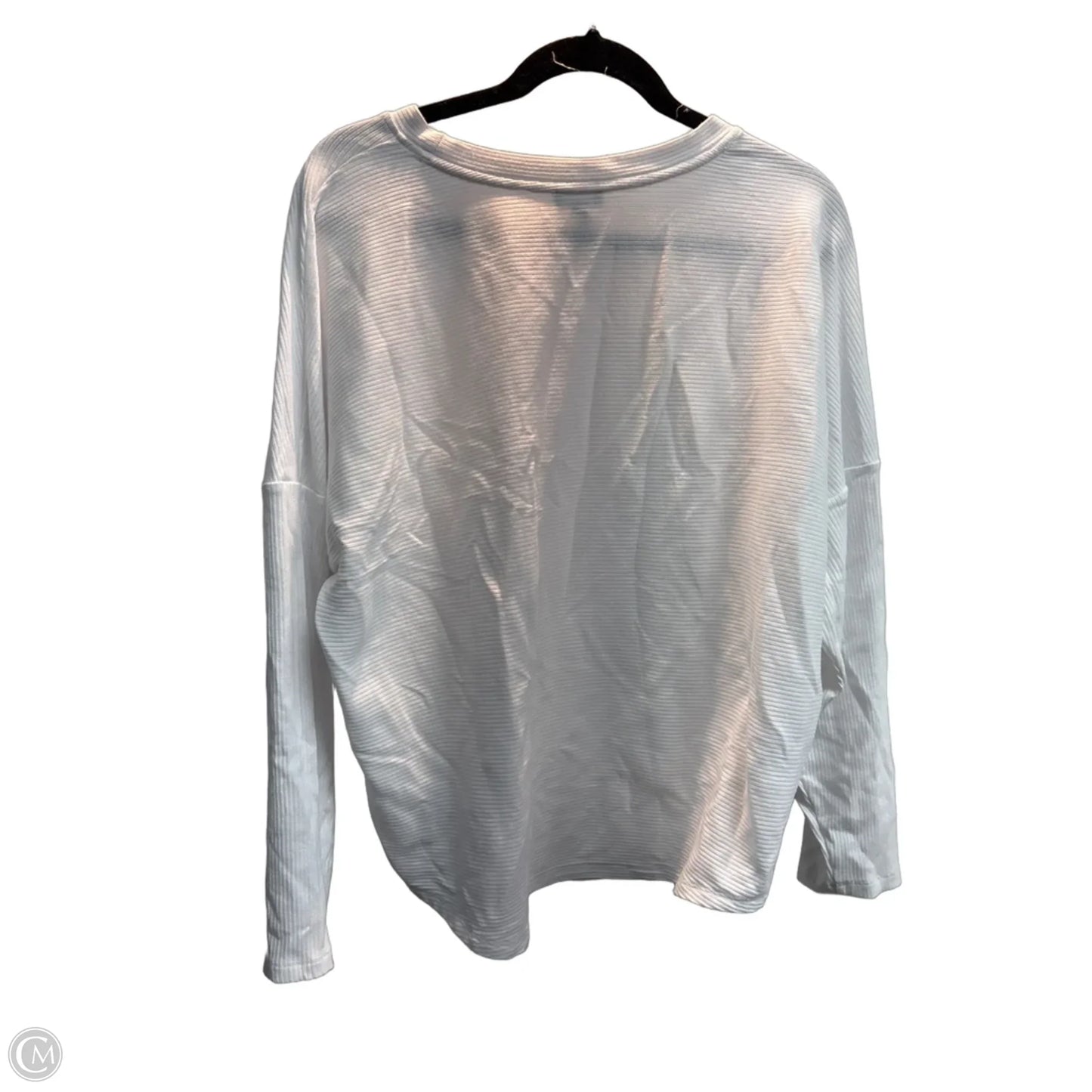Top Long Sleeve Basic By Talbots In White, Size: L