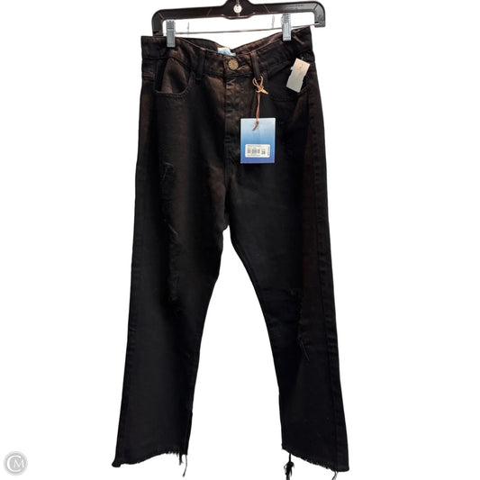 Jeans Straight By Mumu In Black Denim, Size: 6