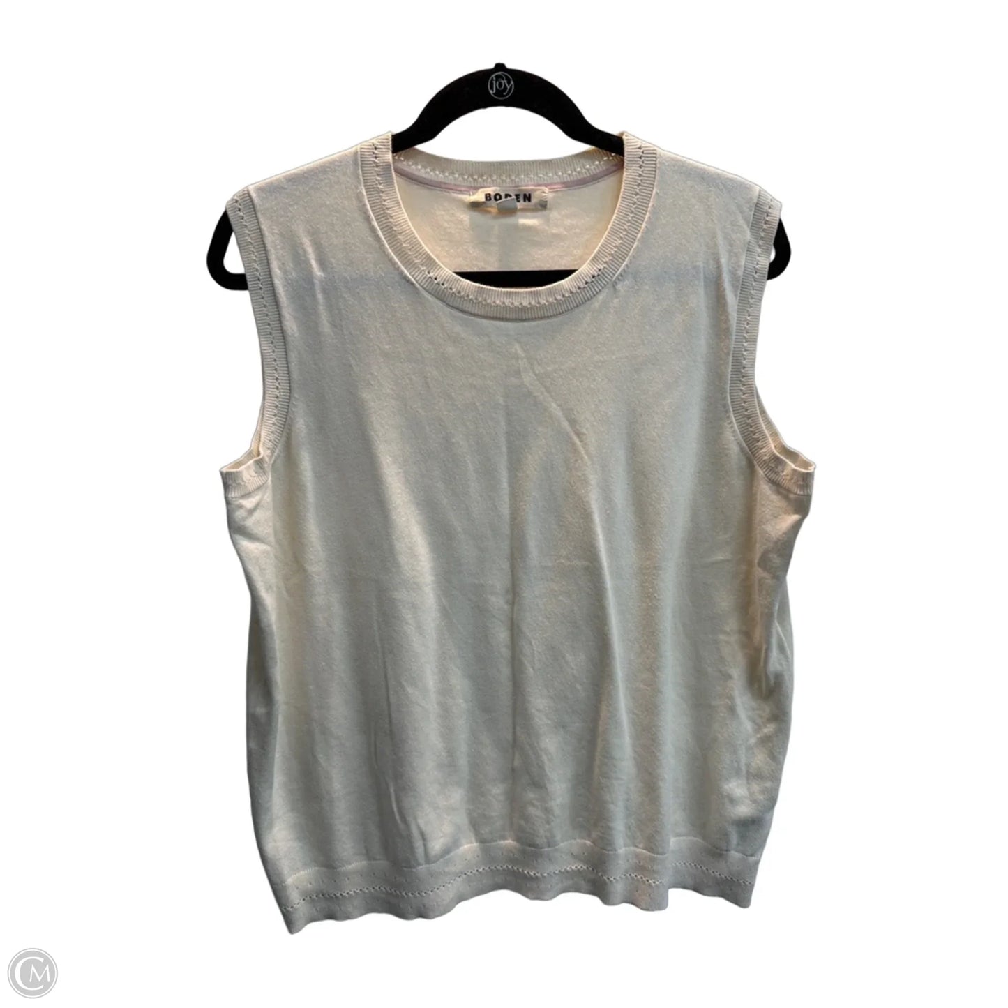 Top Sleeveless By Boden In Cream, Size: L