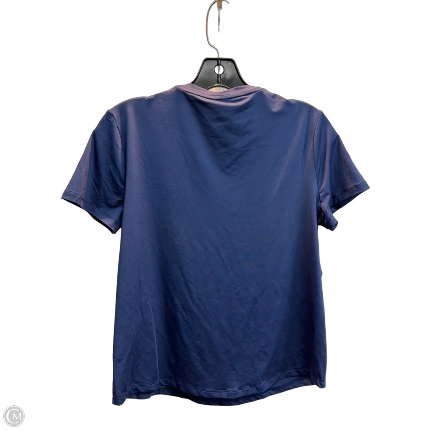 Athletic Top Short Sleeve By Nike In Navy, Size: S