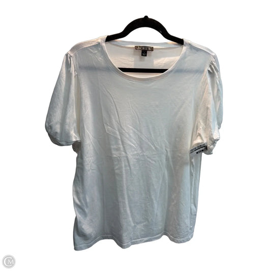 Top Short Sleeve By J. Crew In White, Size: L