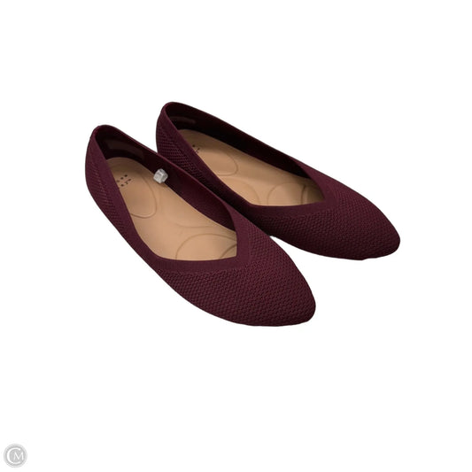 Shoes Flats By A New Day In Maroon, Size: 11