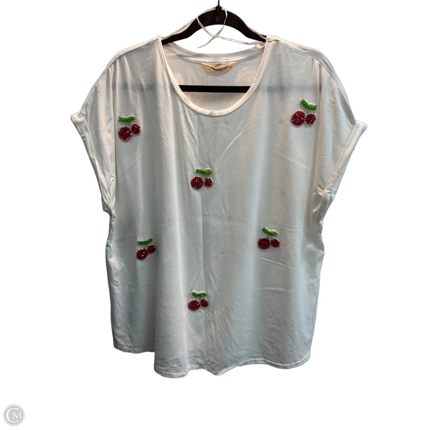 Top Short Sleeve By Clothes Mentor In White, Size: 3x