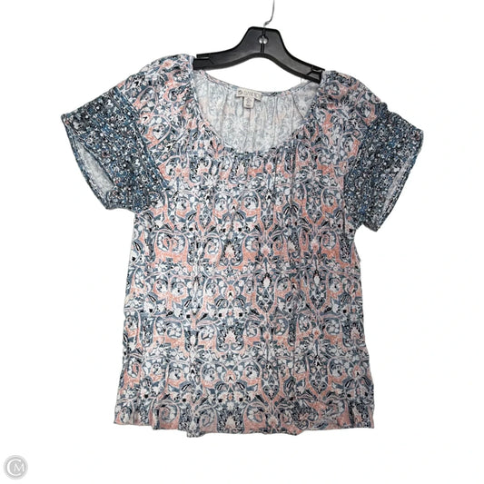 Top Short Sleeve By Clothes Mentor In Multi-colored, Size: L