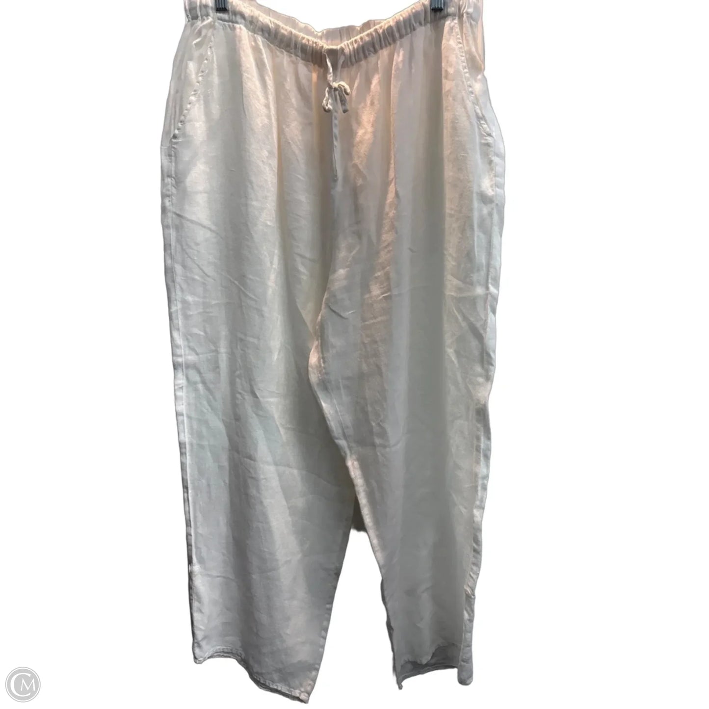 Pants Linen By Flax In White, Size: 14