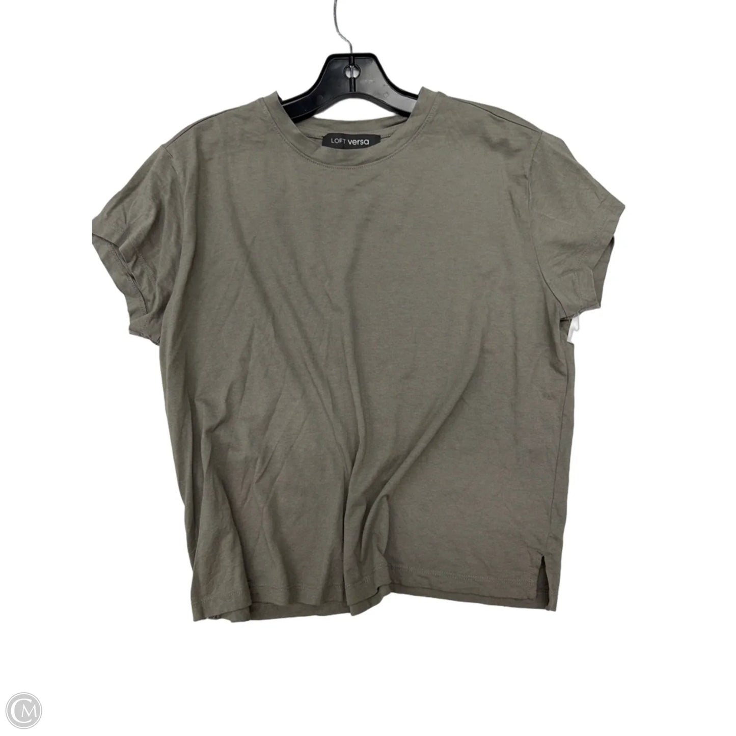 Top Short Sleeve Basic By Loft In Grey, Size: M