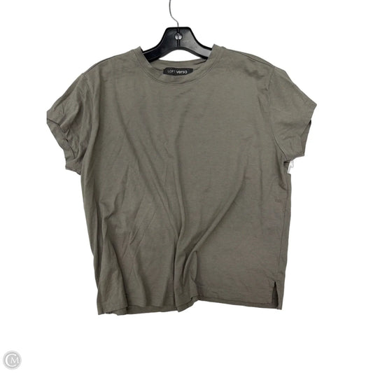 Top Short Sleeve Basic By Loft In Grey, Size: M
