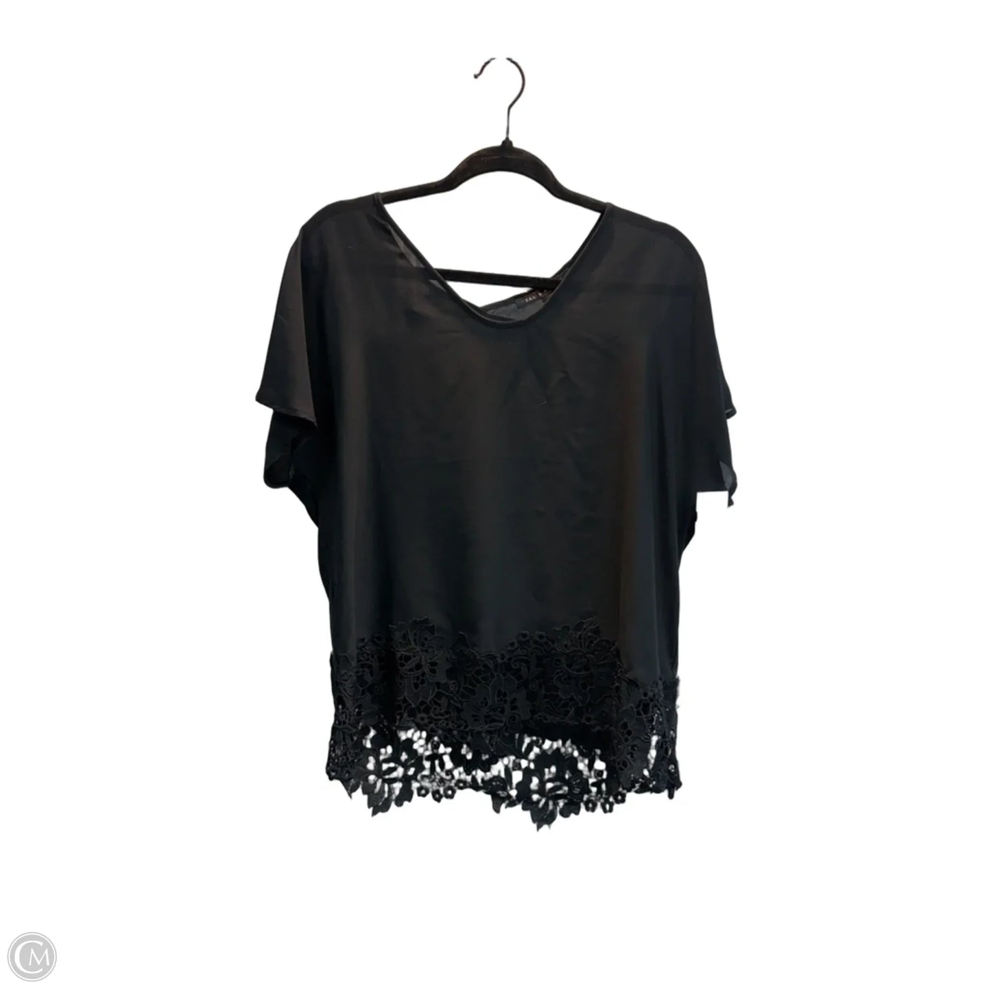 Top Short Sleeve By Zac And Rachel In Black, Size: M