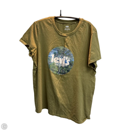 Top Short Sleeve Basic By Levis In Green, Size: L