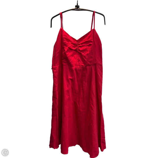 Dress Casual Midi By Gap In Red, Size: L