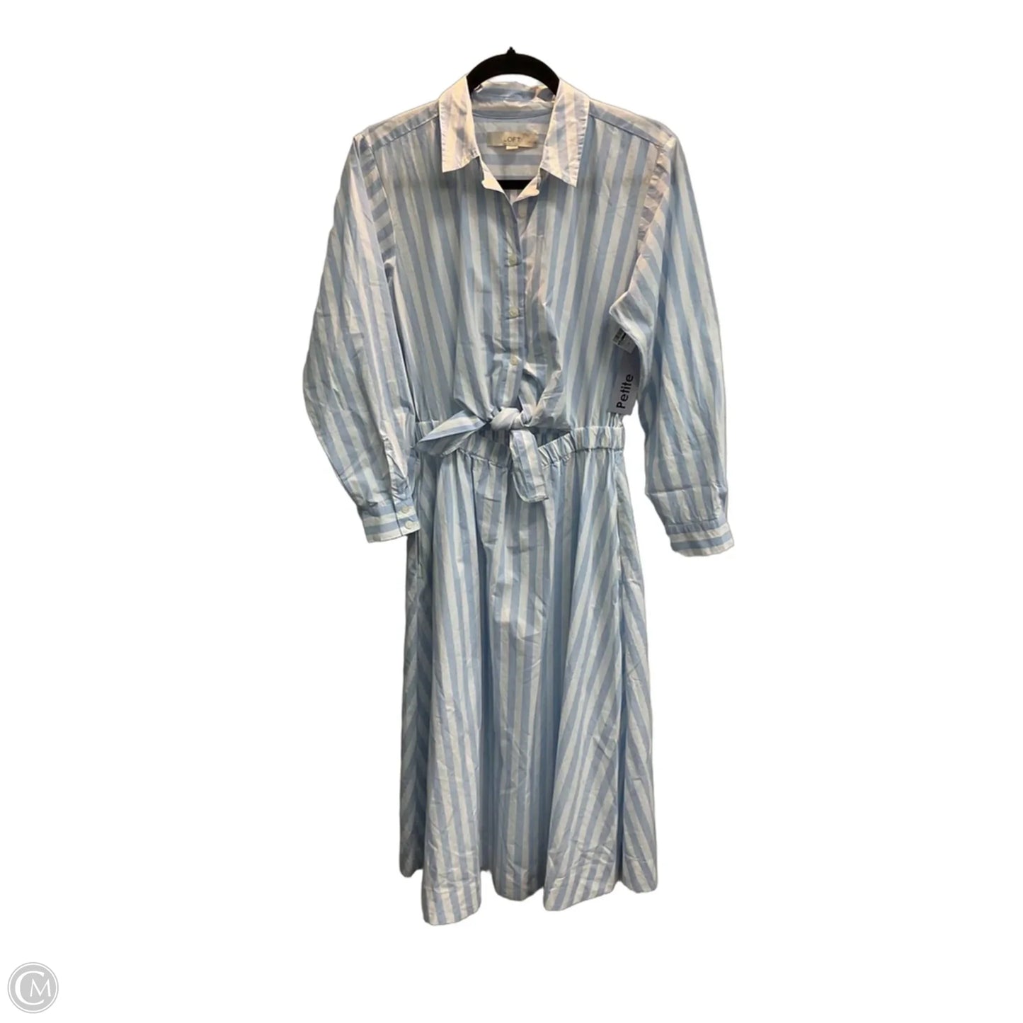 Dress Casual Midi By Loft In Striped Pattern, Size: Sp