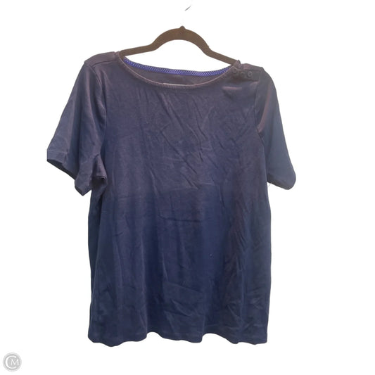 Top Short Sleeve Basic By Charter Club In Navy, Size: Xl