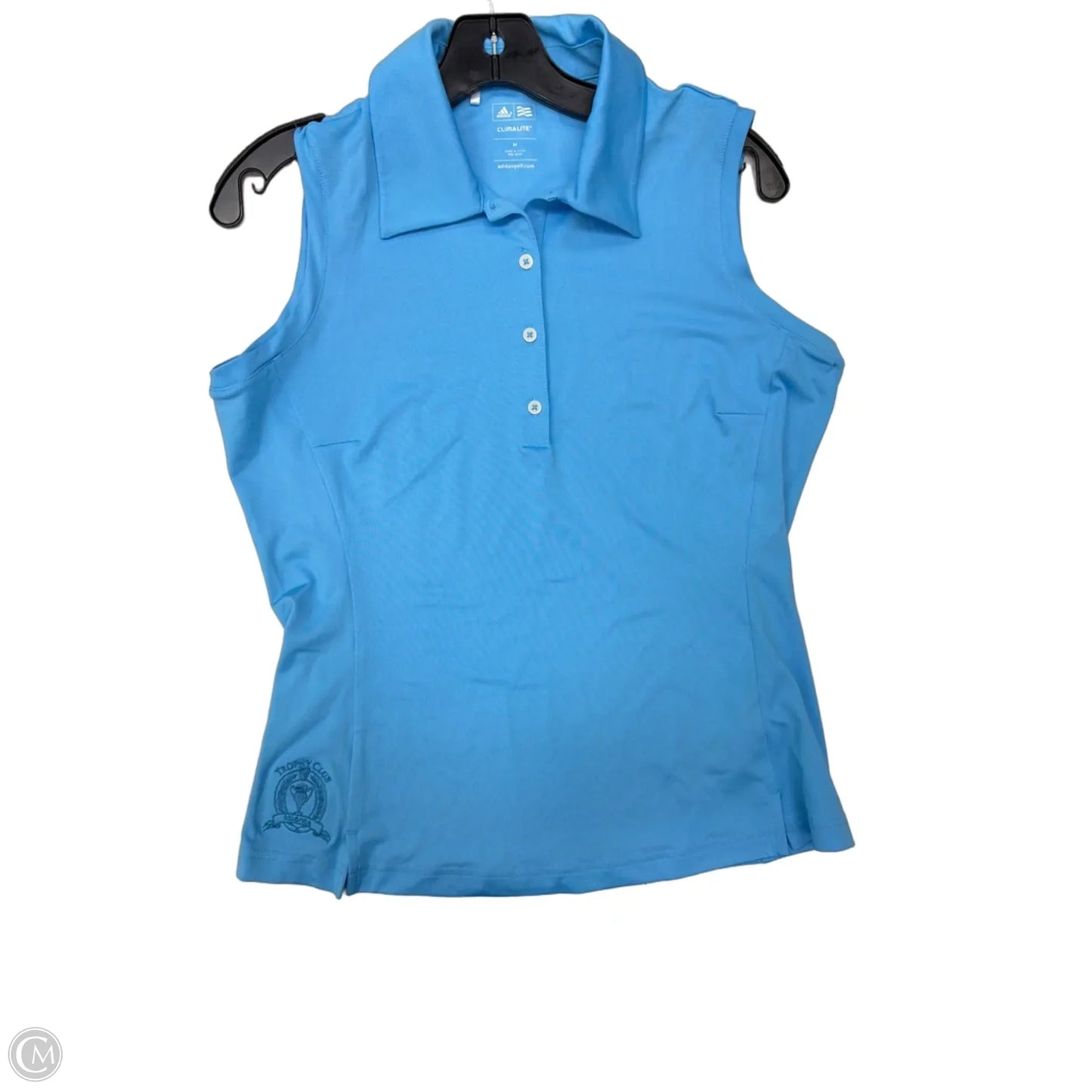 Top Sleeveless By Adidas In Blue, Size: M